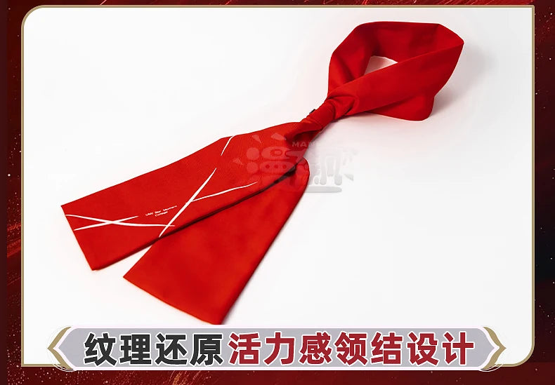 Wuthering Waves Chisa Cosplay Costume Wig Jacket Uniform Headwear Rings Sticker Halloween Party for Women Girls Carnival Props