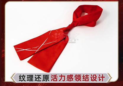 Wuthering Waves Chisa Cosplay Costume Wig Jacket Uniform Headwear Rings Sticker Halloween Party for Women Girls Carnival Props