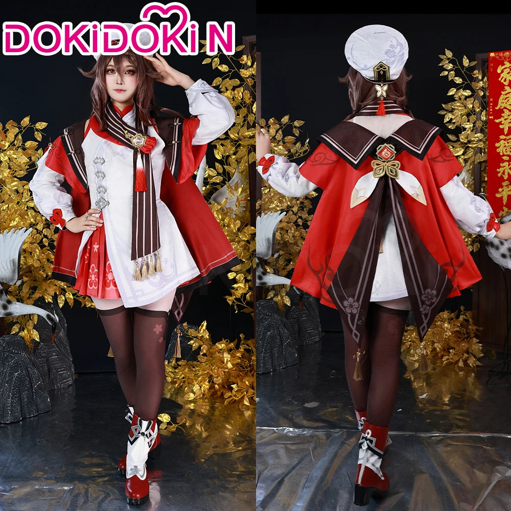 IN STOCK Xiangling Cosplay Costume Game Genshin Impact【XS-3XL】DokiDoki-N New Skin Cherries Snow-Laden Plus Size