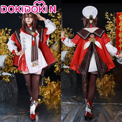 IN STOCK Xiangling Cosplay Costume Game Genshin Impact【XS-3XL】DokiDoki-N New Skin Cherries Snow-Laden Plus Size