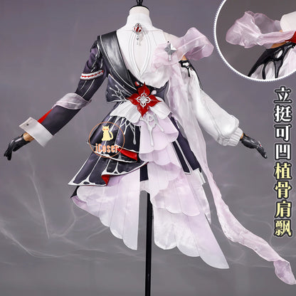 Honkai Star Rail Evernight March 7th Cosplay Costume Dress Earrings Headwear Mysterious Foreign Guest Halloween Party for Women