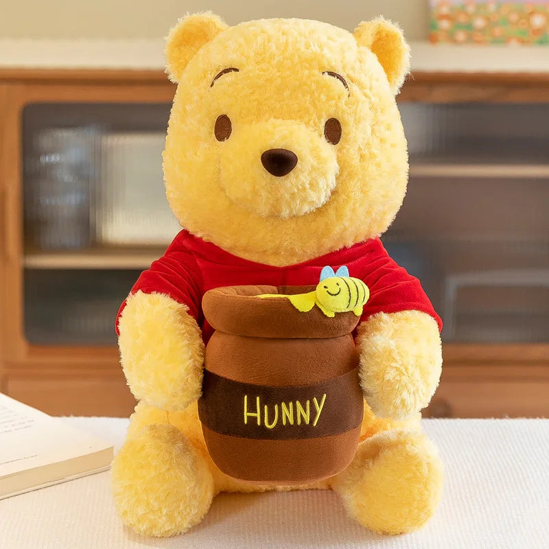 35-55cm Anime Honey Jar Winnie The Pooh Soft Plush Toys Pooh Bear Stuffed Animal Dolls Children Kids Kawaii Birthday Gift