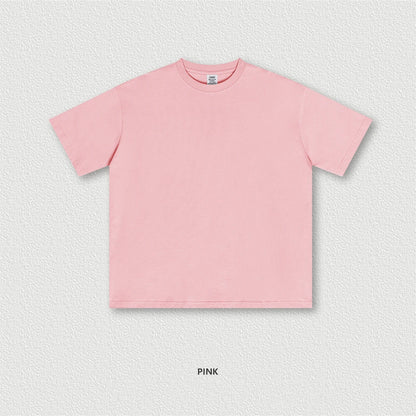 ZODF New 2025 Spring Summer 235gsm Solid Cotton T-Shirts For Men Women Unisex Loose Basic T Shirt Tees Brand Tops HY0970