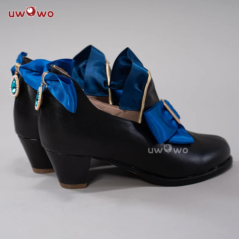 UWOWO Furina Cosplay Shoes Game Genshin Impact Furina Boots Focalors Hydro Archon Fontaine Rococo Style Cospaly Shoes