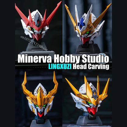 Minerva Hobby LINGXUZI Head Carving Replace Head For MG Barbatos Sky Defender Assembly Model Kit Toy GK Model Accessory Gift