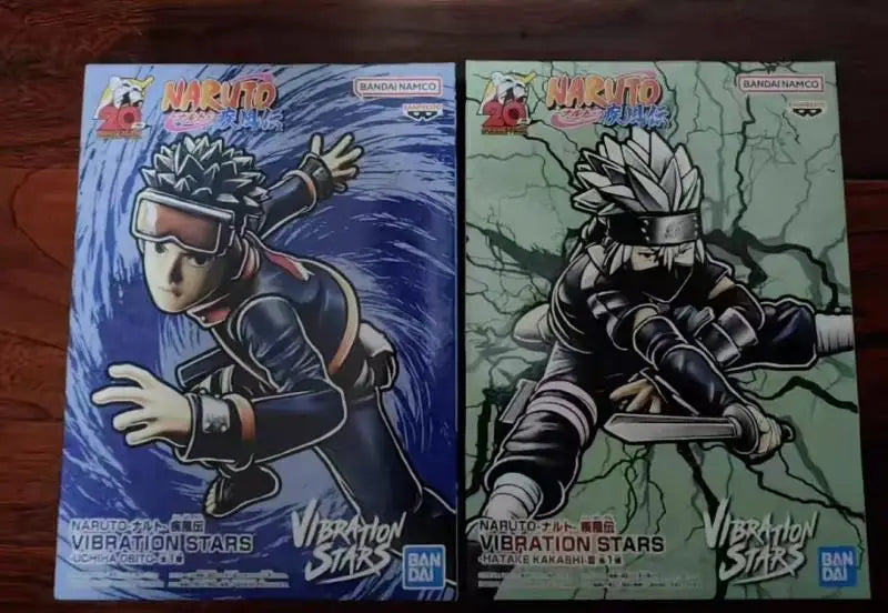 Bandai In Stock Naruto Banpresto Vibration Stars Hatake Kakashi Uchiha Obito Action Anime Model Boxed Toys Figure Gifts