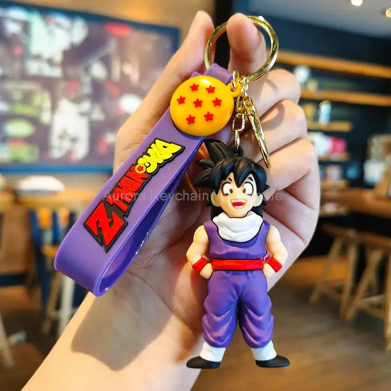New Anime Dragon Ball Keychain Z Super Saiyan Son Goku Bulma Broly Piccolo Majin Buu Series Car Pendant Keyring Kids Toys Gifts