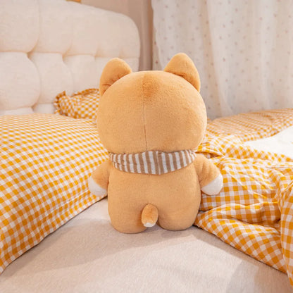 Kawaii Shiba Inu Plush Pillow Toy Soft Stuffed Dog Animal Cuddly Baby Doll for Girls Lovely Cartoon Gift Decor