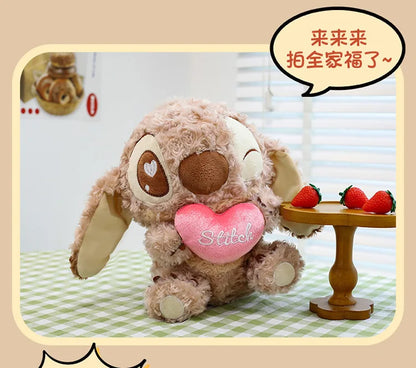 45/60/70cm Big Size Curly Stitch Disney Anime Plush Stuffed Doll Kawaii Coffee Plushies Pillow Ornaments Children's Holiday Gift