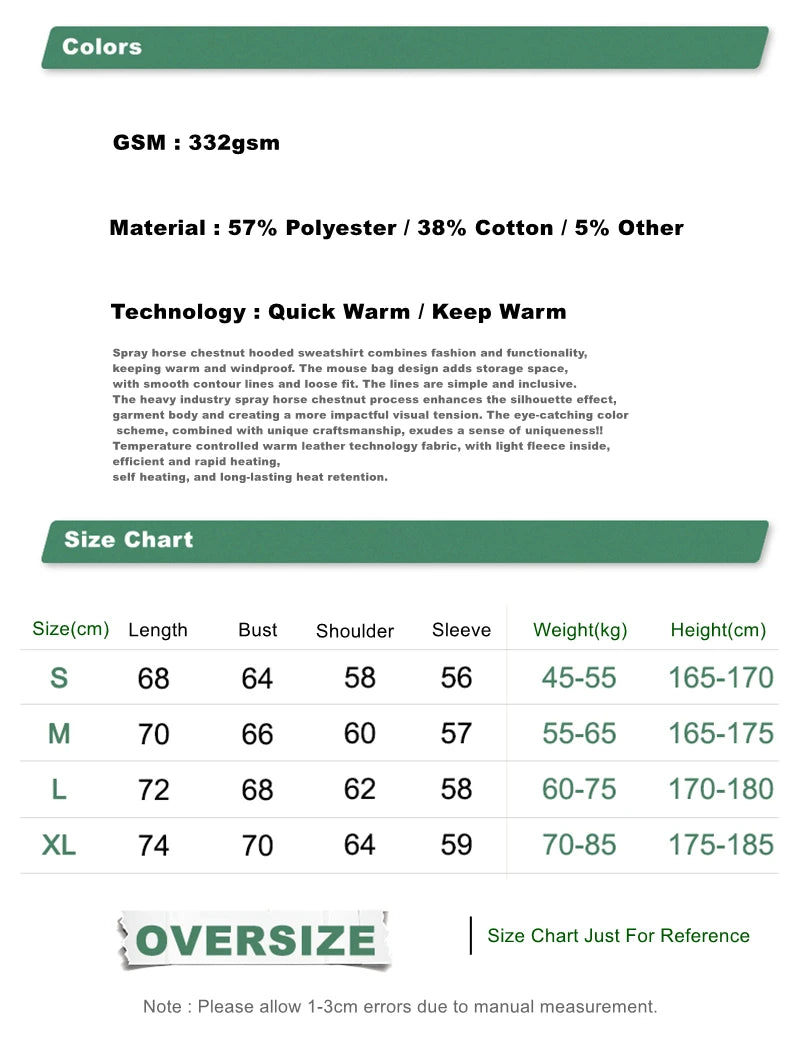 ZODF Autumn Winter Monkey Washed Fleece Hoodies For Men Unisex Basic 360gsm Warm Knitted Hooded Pullovers Coats HY0903