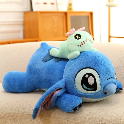 40-100cm Disney Lilo and Stitch Plush Stuffed Toys Cartoon Anime Plushie Lying Stich Doll Soft Pillow Xmas Birthday Gift for Kid