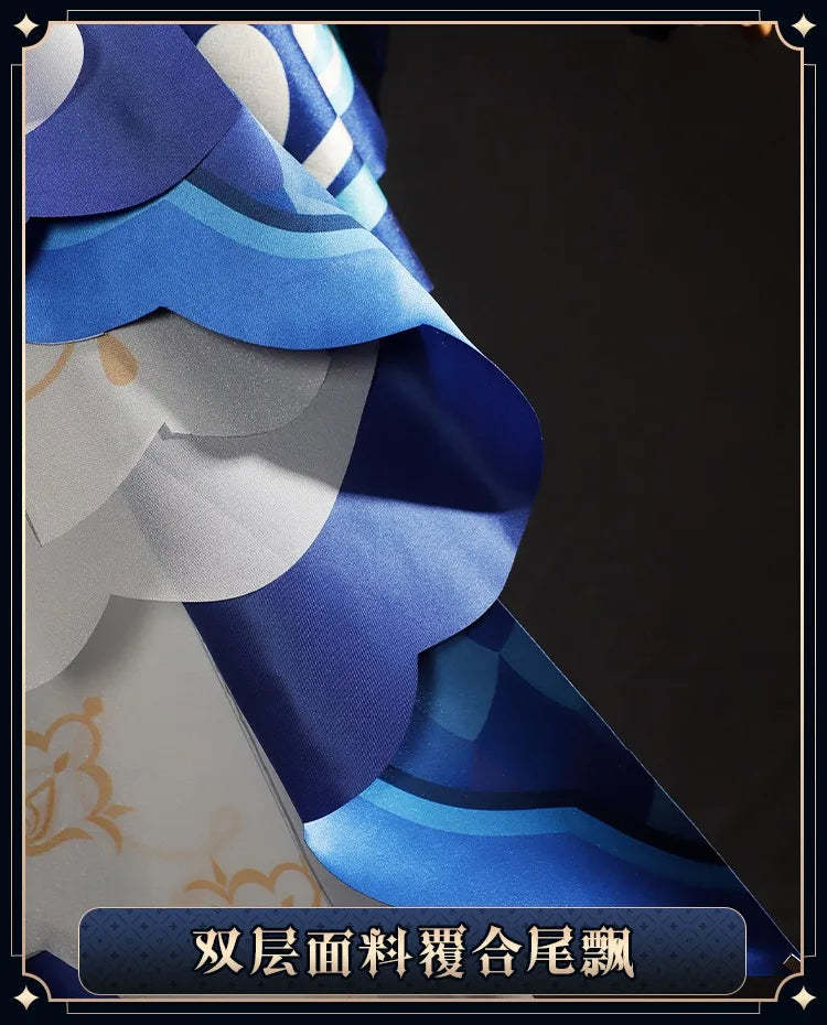 iCoser Focalors Furina Cosplay Costume Wig Dress Genshin Impact Fontaine Uniform Hat Pneuma Ousia God of Justice for Women Props