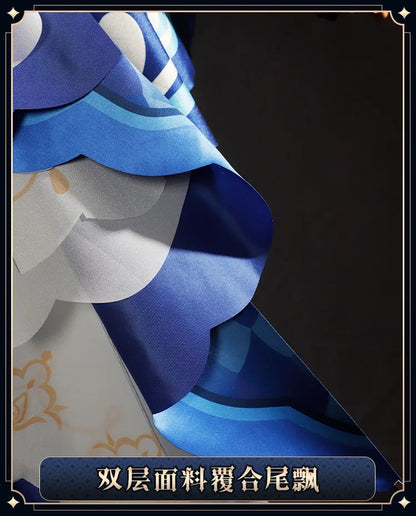 iCoser Focalors Furina Cosplay Costume Wig Dress Genshin Impact Fontaine Uniform Hat Pneuma Ousia God of Justice for Women Props