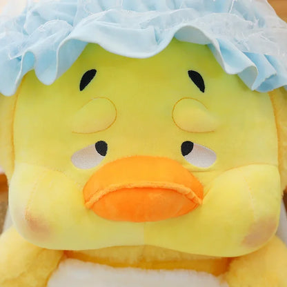 Cute Miss You Doesn't Want To Get Up Series Plush Toys Children's Soothing Dolls Indoor Ornaments Yellow Ducks Children's Gifts