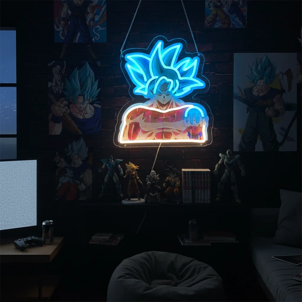Custom Anime Acrylic Neon LED Light/Lamp Dragon Ball Z Artwork for Home Festival Decor Party Bar Hotel Salon Business Shop,Etc.