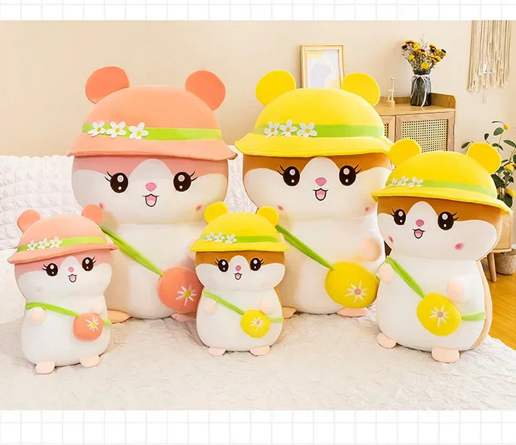 Hot 45-65cm Kawaii Hamster Plush Toy Big Size Cute Soft Stuffed Animals Sofa Pillow Plush Doll High-quality Kids Briday Gifts