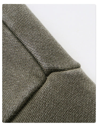 ZODF Retro Heavy Weight 400gsm Washed Cotton T-Shirts For Man Unisex Full Sleeve Turn Down Collar T Shirt Brand Tops HY1087