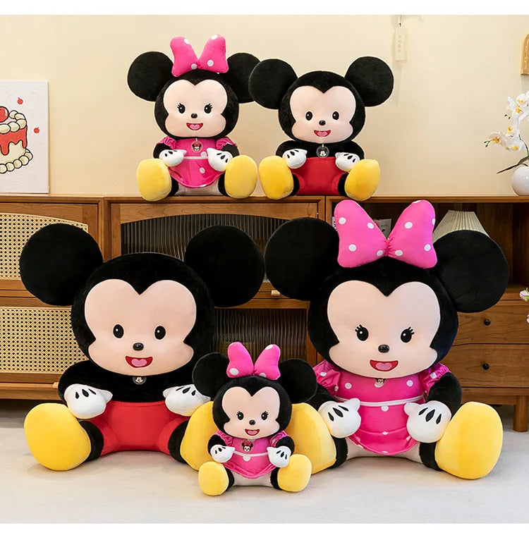 Cartoon Mickey Mouse Plush Toy Couple for Kids Birthday Xmas Gift Wedding Bed Doll Valentines Minnie Present Arcade Stuffed toy