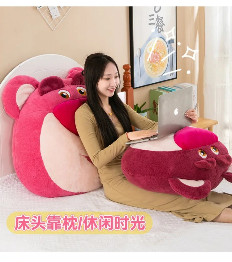 65cm Disney Toy Story 4 Strawberry Bear Cute Girl Heart Bear Backrest Plush Toy Doll Pillow Doll Cushion with Strawberry Flavor