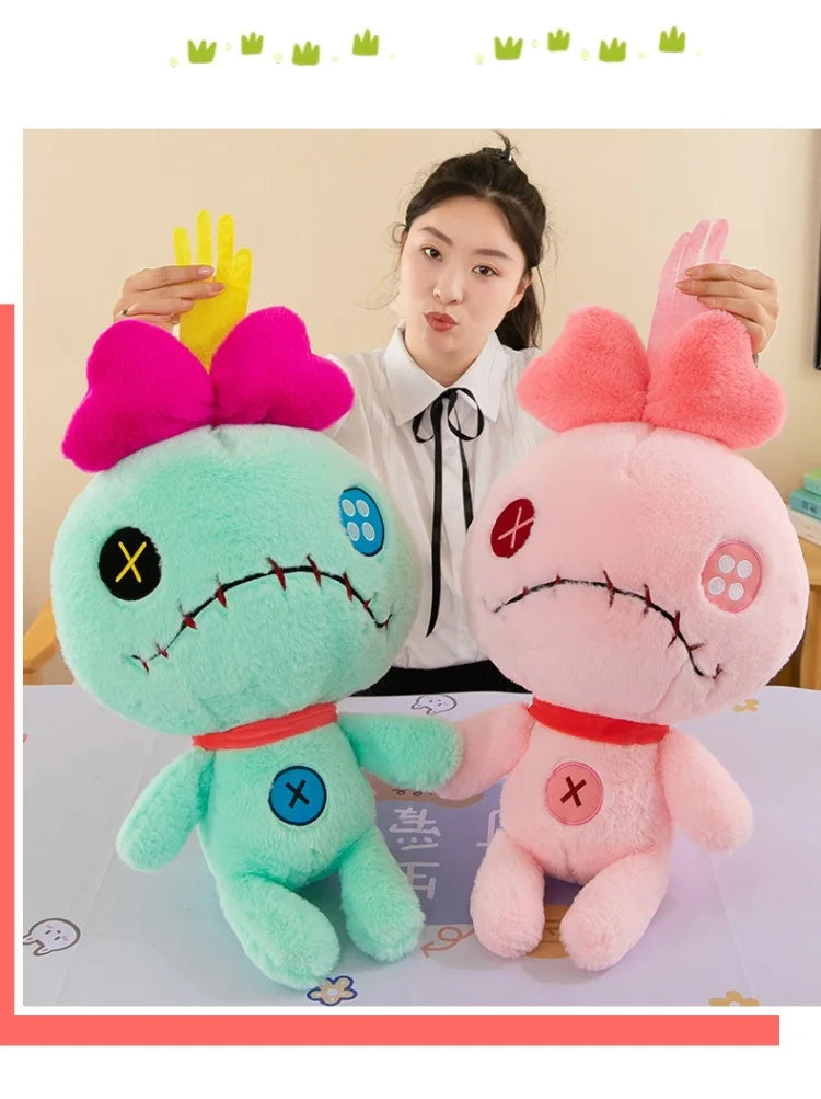 Disney Lilo & Stitch Scrump Plush Toys Anime Plushie Stich Dolls Kawaii Cartoon Pink Pillow Soft Stuffed Gift Children Christmas