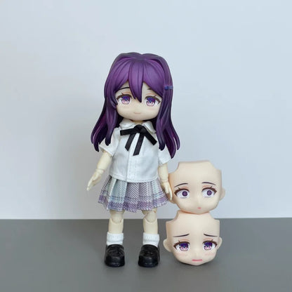 Doki Doki Literature Club! Yuri Anime Figure #2283 Kwaii Q Ver. PVC Action Figure Model Joint Doll Toys Gifts