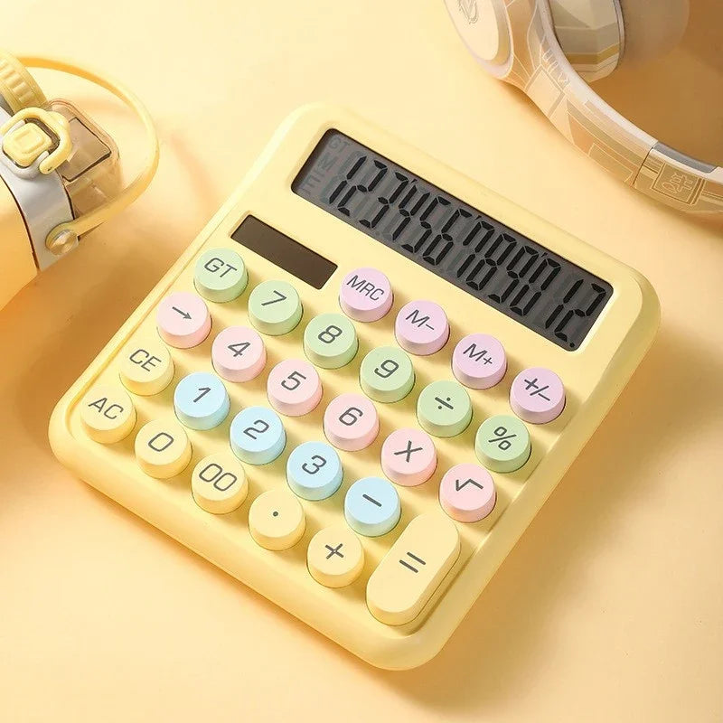 Ins Dopamine Candy Color Calculators Large Display Mechanical Dot Keyboard Back To School Supplies Students/Finance Stationery