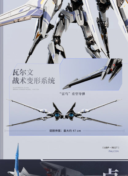MechaBREAK x Moshow Progenitor Effect Break Striker Model Falcon UBP-R02T Illustrious Class Action Figure 1/100 Scale