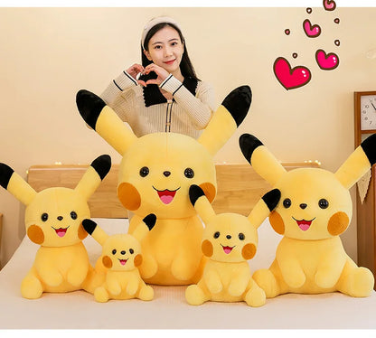 35-70CM Big Size Sitting Pikachu Plush Pokemon Cartoon Anime Peluche Kawaii Ornament Stuffed Animal Children's Toys Gifts