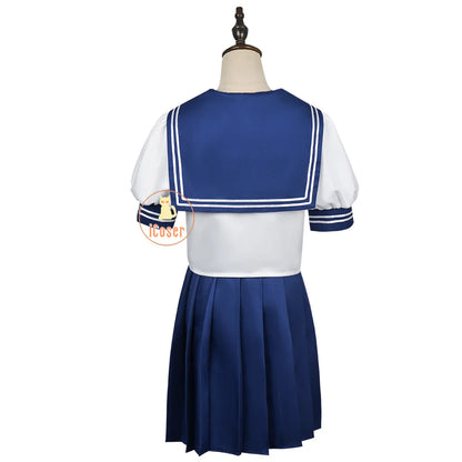 Anime You and I Are Polar Opposites Miyu Suzuki Cosplay Costume Wig JK Skirt School Uniform Halloween Party for Women Girls Prop