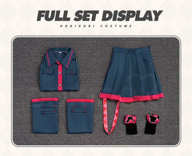 IN STOCK Tetoo Kasanee Cosplay Costume Game Cosplay【S-2XL】DokiDoki-N Women Suit Blue Uniform Tetoo Cosplay Plus Size