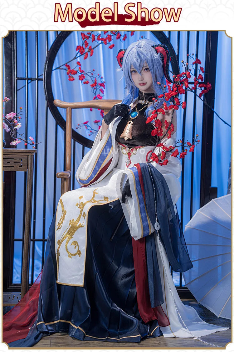 LAST BATCH UWOWO Genshin Impact Fanart Ganyu Cosplay Chinese Style Dress Traditional Clothing Liyue Cosplay Costume Cos Cosplay