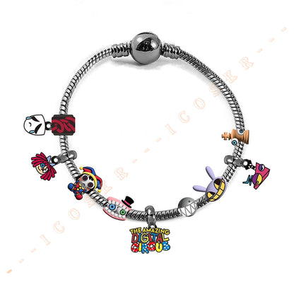 The Amazing Digital Circus Pomni Ragatha Cosplay Bracelets Jax Caine for Kids Christmas Birthday Gifts Accessory Pendant Props