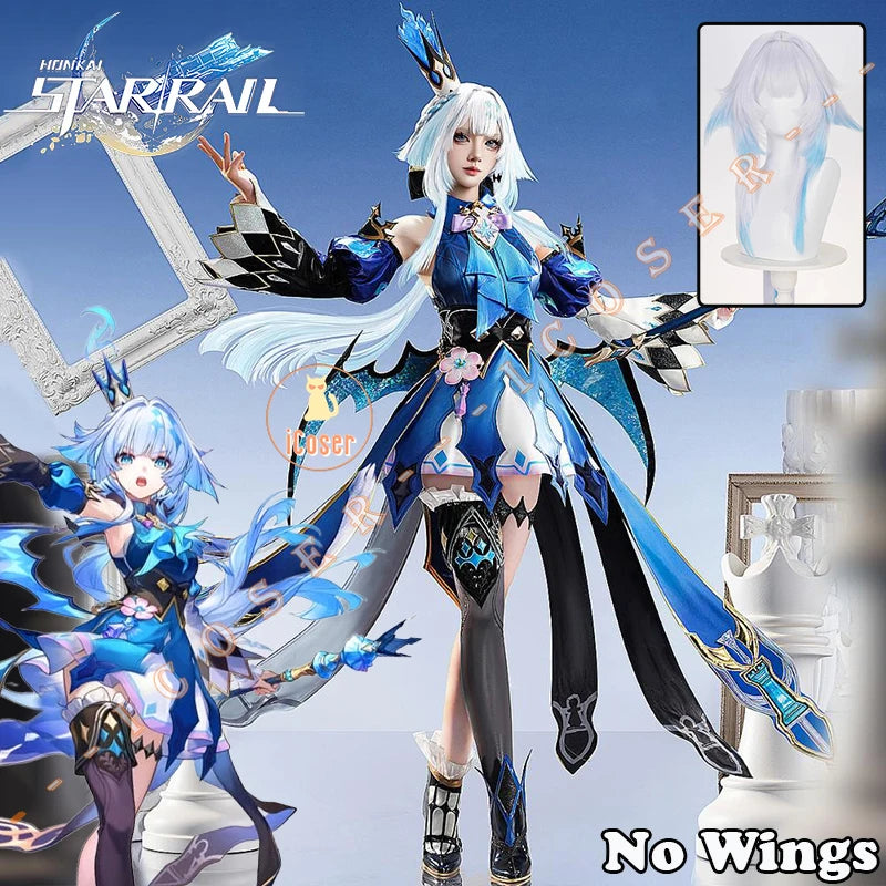 Honkai Star Rail Cerydra Cosplay Costume Wig Dress Uniform Headwear Game Outfit Halloween Party for Women Girls Role Play Props