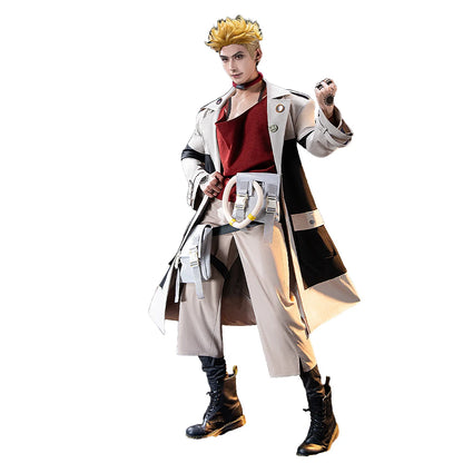 Enjin Cosplay Costume Anime Gachiakuta Cosplay【XS-3XL】DokiDoki-R Enjin Costume Windbreaker Janitor Men Bag Toge Wig Plus Size