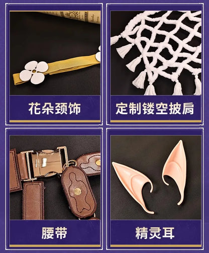 iCoser Arknights Shu Spring Feast Cosplay Costume Wig Uniform Headwear Tail Tianshi Rhodes Island Halloween Party for Women Girl