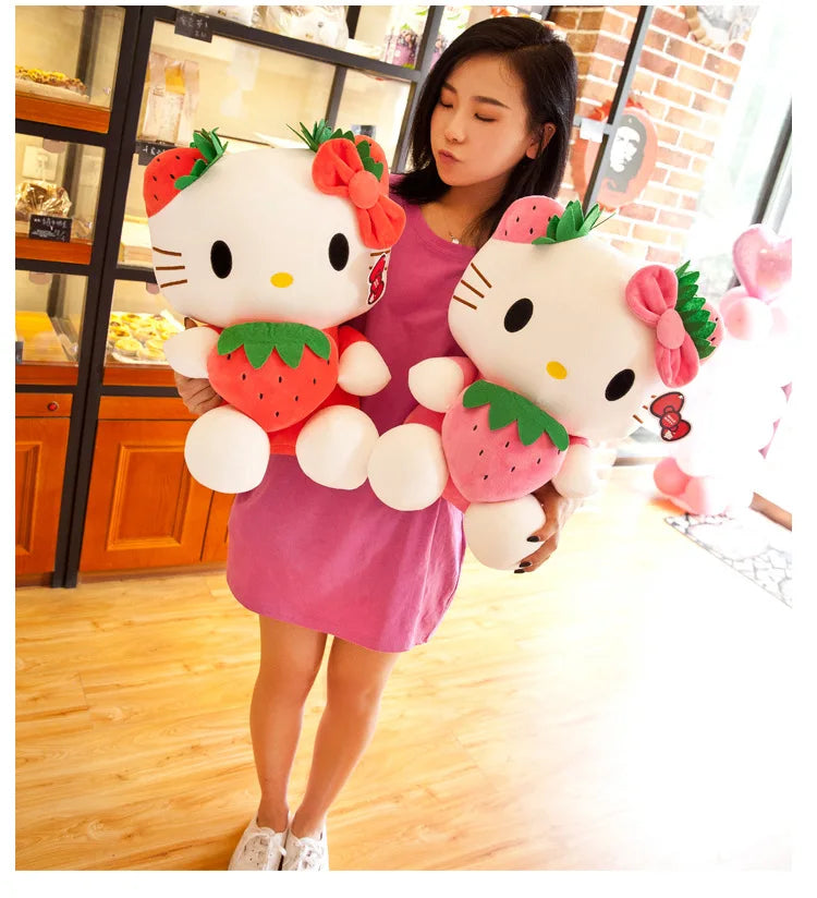 20-45cm Aoger Hello Kitty Plush Toys Anime Kawaii Pillow Doll Stuffed Animal Children Plushies Decoration Peluche Birthday Gift