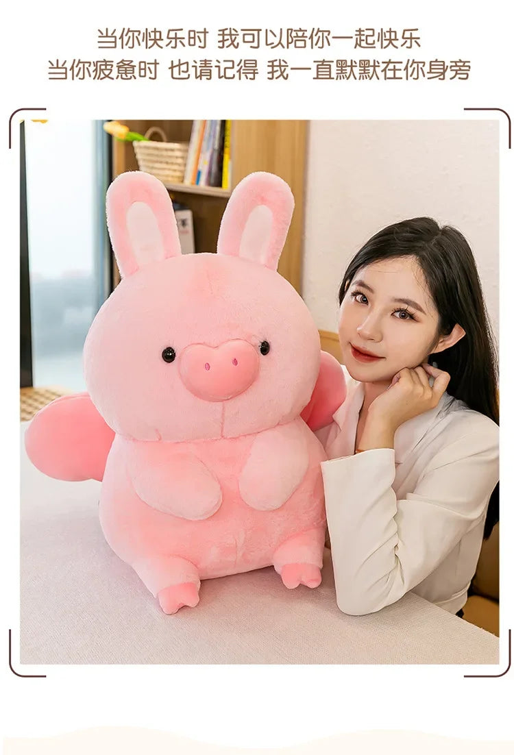 New 55cm Soft Kawaii Love Pink Pig Plush Pillow Stuffed Super Cute Round Pig High Quality Doll Gift for Childre Birthday Gift