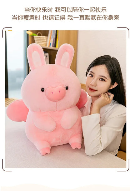 New 55cm Soft Kawaii Love Pink Pig Plush Pillow Stuffed Super Cute Round Pig High Quality Doll Gift for Childre Birthday Gift