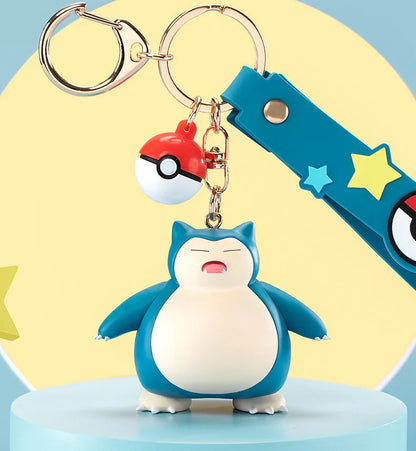 Genuine Pokemon Morpeko Keychain Gengar Meowth Cubone Jigglypuff Mimikyu Anime Action Figure Toy Keyring Fragrance Pendant Gift
