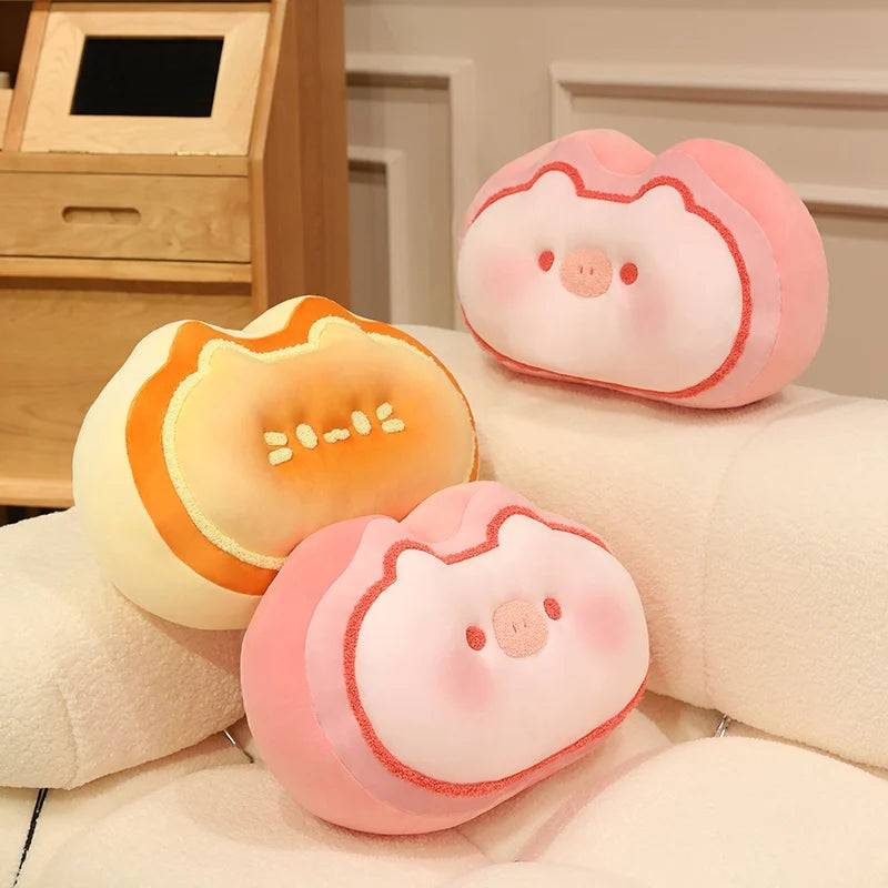 ZU 38cm Sweet Buns Donut Soft Toy Stuffed Cream Doughnut Plush Pillow Simulation Food Sofa Chair Cushion Kids Girl Gift