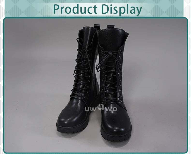 UWOWO Genshin Impact Lynette Cosplay Shoes Boots Lyney Anemo Cat Fontaine Cospaly Footwear-Boots