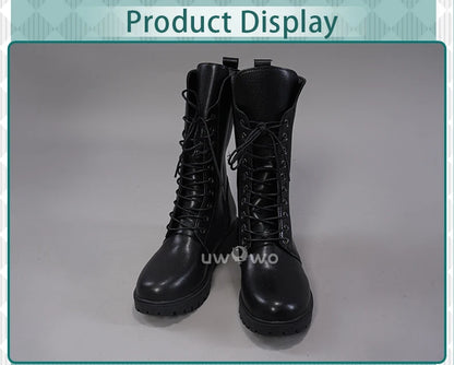 UWOWO Genshin Impact Lynette Cosplay Shoes Boots Lyney Anemo Cat Fontaine Cospaly Footwear-Boots