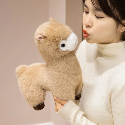 Pretty Color Fluffy Alpaca Plush Toys Emulational Stuffed Animal Llama Plushies Soft Doll Cuddly Home Decor Pillow Girl Gift