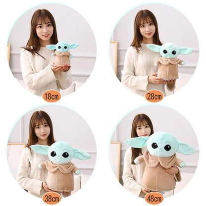 18cm Disney Yoda Baby Plush Toy Master Aliens Stuffed Anime Cartoon Baby Dolls Fill Toy Kawaii Gift Decorations Girls Kids Gift