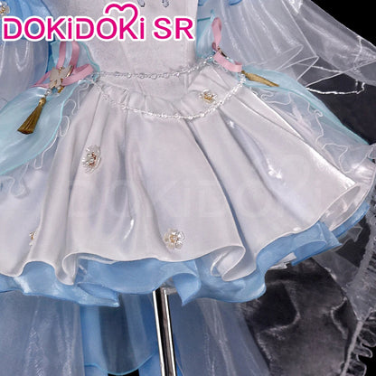 Kamisato Ayaka Doujin Cosplay Costume Game Genshin Impact Cosplay DokiDoki-SR Kamisato Ayaka Cosplay Women White Dress Costume