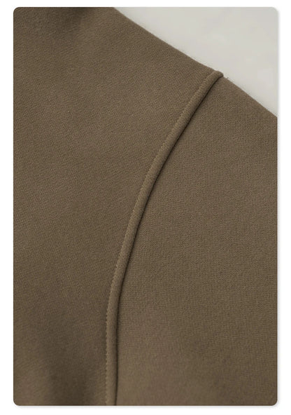 ZODF 2024 Winter Women Zipper Crop Hoodies Female Girls Solid 345gsm Warm Fleece Short Hooded Zip-Up Coat HY0911