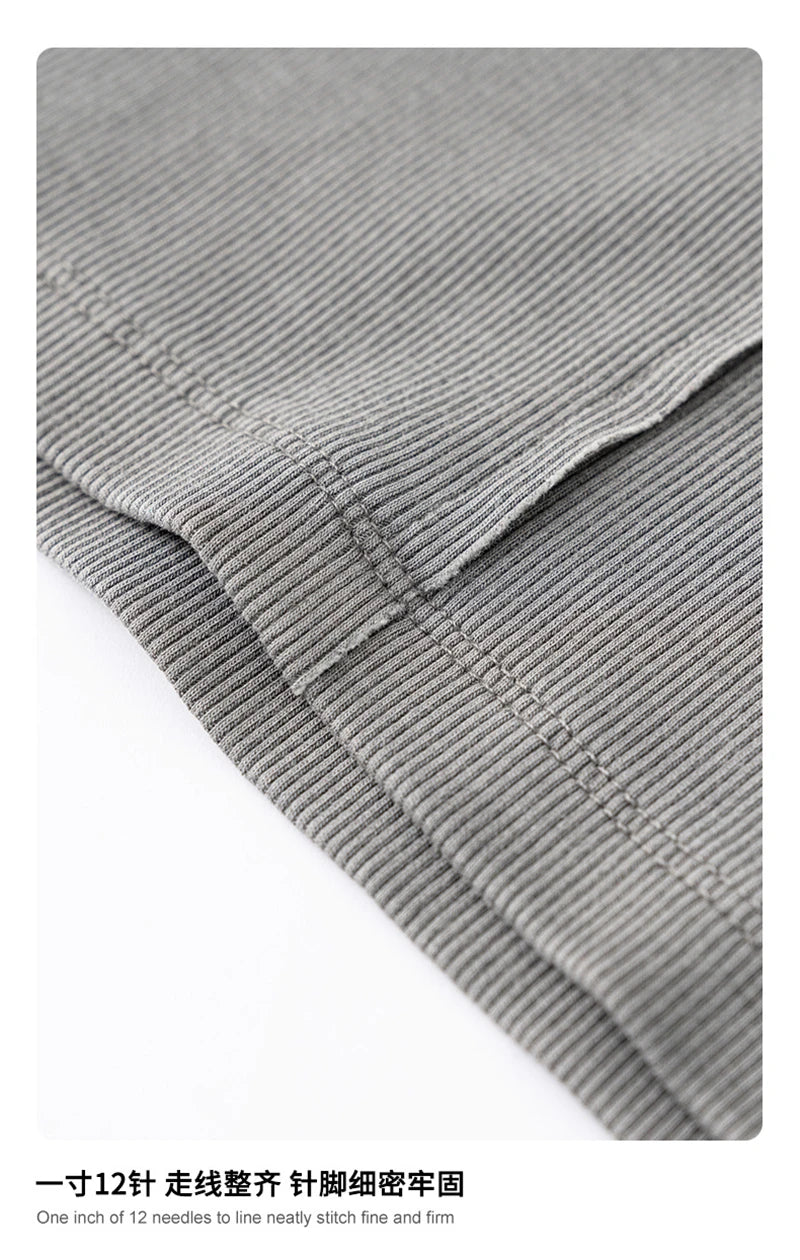 ZODF Women Retro 2025 Summer 275gsm U Collar Washed T-Shirts Hotsweet Girls Sexy Slim Fit T Shirt Brand Tees HY0992