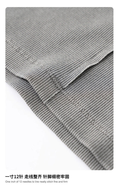 ZODF Women Retro 2025 Summer 275gsm U Collar Washed T-Shirts Hotsweet Girls Sexy Slim Fit T Shirt Brand Tees HY0992