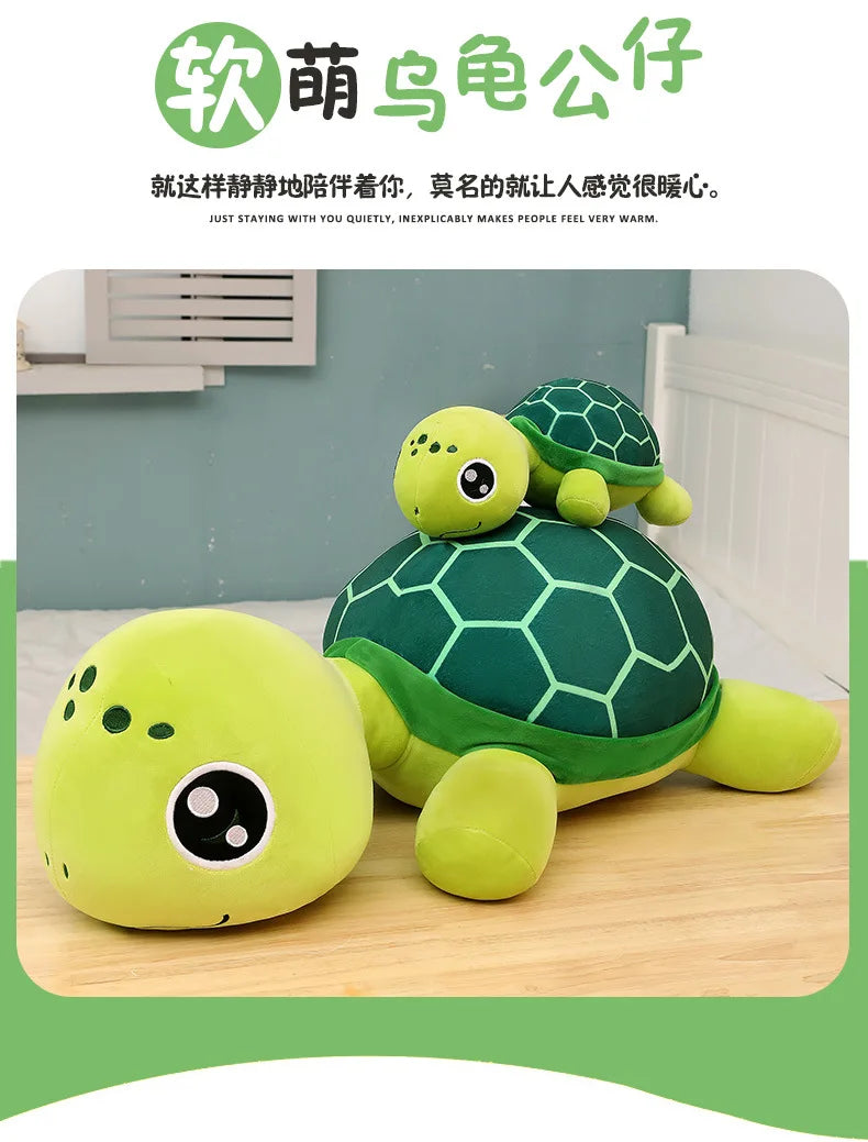 30-70cm Lovely Big Eyes Tortoise Plush Doll Toy Kawaii Soft Stuffed Animal Cushion Cartoon Small Sea Turtles Dolls for Kids Gift
