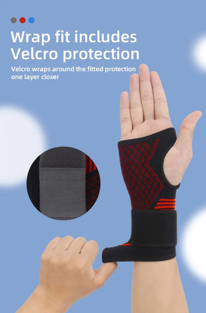 1pc Palm Guard Strap Adjustable Wrist Protector Knitted Nylon Breathable Palm Protection Gloves Fitness Sports Protective Gear